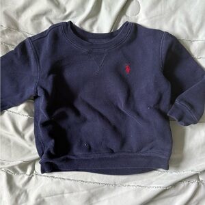 Ralph Lauren Dark Blue Pullover sweatshirt with Red Emblem
